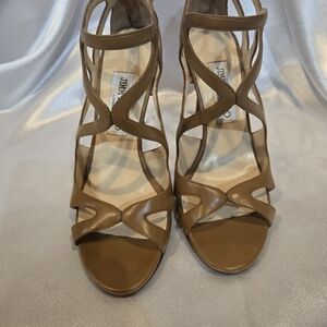 Jimmy Choo Brown Strappy Sandals